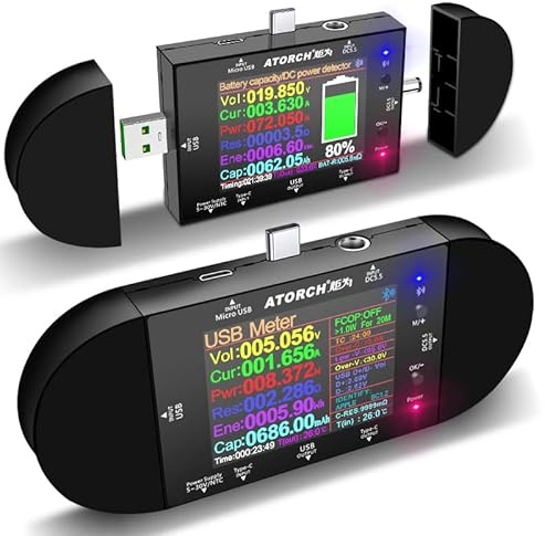 UD24 DC USB Tester Typ C Digital Voltmeter Amperemeter Power Bank Spannungsdetektor Voltmeter für HuaWei XiaoMi PD Schnellladung