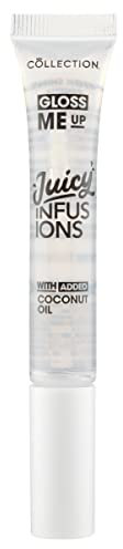 Collection Cosmetics Gloss Me Up Juicy Infusion Lip Gloss, With Added Coconut Oil, Coconut Scented, 9ml, Clear