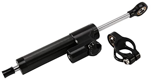 Lobamop Universeller Lenkungs DäMpfer Motorrad Stabilisator Linear Umgekehrte Sichere Kontrolle CNC für MT09 MT07 YZF R1 R6 Schwarz