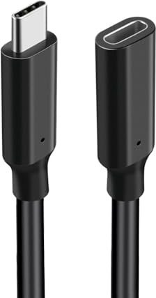 DUXIAOSHA USB C Extension Cable Short 0.5m, USB 3.1 Type-C Extension Lead [10Gbps, 20V/5A] Male to Female Braided Extender Cord Compatible for Nintendo Switch, MacBook Pro, Galaxy (50CM)
