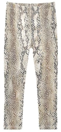 Anantty Mädchen-Leggings, Tier-Schlangenhaut-Druck, volle Länge, Knöchel-Hose, Kinder-Leggings, mehrfarbig, 7-8 Jahre