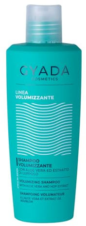 GYADA COSMETICS, Shampoo Volumizzante, per Capelli Sottili e Fragili, Rende i Capelli Voluminosi, Corposi ed Elastici, a Base di Aloe Vera e Camomilla, 250ml