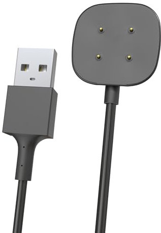 Sinoacc 3.3ft/1m Ladegerät Für Fitbit Sense/Versa 3/Versa 4/Sense 2 USB Magnetisches Ersatz-Ladekabel Dock Für Fitbit Versa 3 4 Sense 2 Uhr Reise-Ladegerät Für Fitbit Sense