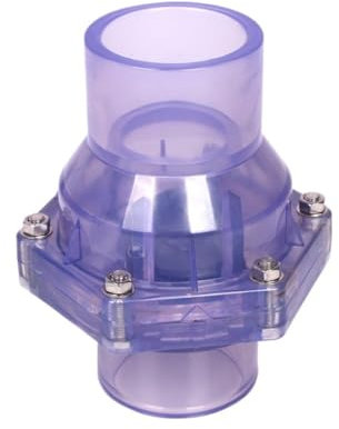YUANYAO ID 25/32/40 Mm Clapet Anti-Retour À Clapet en UPVC Transparent De Haute Qualité Désodorisation des Égouts Clapet Anti-Retour Connecteurs De Tuyaux d'eau Industriels(Inner Dia 63mm)