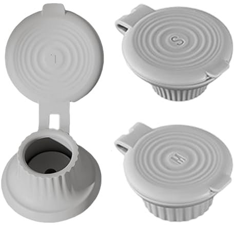 Bottle Emptying Caps - 3X Protective Flip-Up Set | Multi-Functional Upside Down Emptying Bottle Cap, Secure Seal For Kitchen, Kitchen