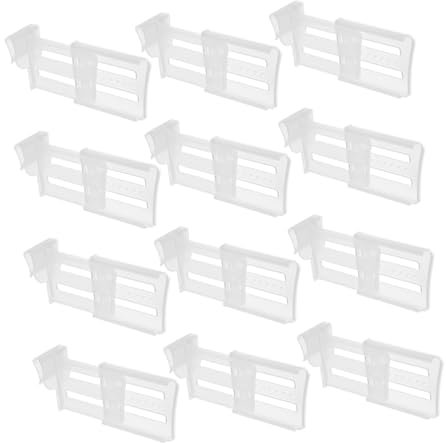 Cabilock 12pcs Refrigerator Side Door Divider Partition Clip Fridge Shelf Organizer for Spice Storage Fits Kitchen Refrigerator Side Door
