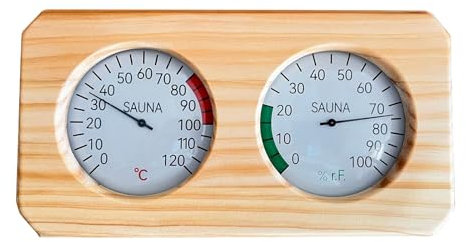 Hygromètre de sauna en bois pour les amateurs de sauna