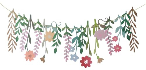 Paper Flower Spring Decorations Party Wall Display Window Children's Room Hanging Garden Wedding Festival Celebration Fresh Double-Sided Waterproof Banner(2 packs)