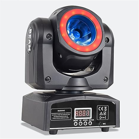 EDEDE Strobo Discoteca, 60W LED RGBW 4in1 Beam Moving Head Light Lyre Move Beam Stage DJ Spot Lights Control Lighting per Feste da Ballo DJ di Compleanno Karaoke