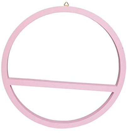 Holibanna Estante De Madera Circular para Pared Estante De Almacenamiento Flotante para Sala De Estar