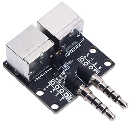 Plyisty Integrated Digital Modes Interface Compact and Versatile Sound Card Serial Port Connector for Amateur Radio USB Sound Card for HF, VHF, UHF Compatible with OS X,