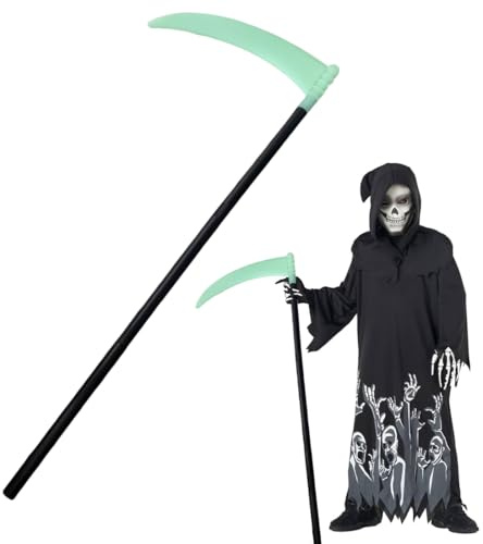 OIXYEY 1 Pezzi Falce Della Morte, Falce Di Halloween, Ascia Giocattolo, Per Decorazione Di Carnevale E Halloween (91Cm)