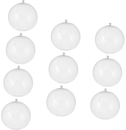 FIXOSHEE 10 Piezas Pelota Hinchable Transparente para Piscina y Playa PVC Ligera y Portátil para Fiestas de Verano Aire