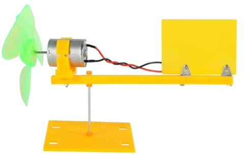 ACOLY Kit Fai Da Te Per Generatori Eolici, Kit Per Generatori Di Turbine Eoliche, Piccolo Motore CC Con Pale Di Supporto, Kit Per Progetti Fai Da Te