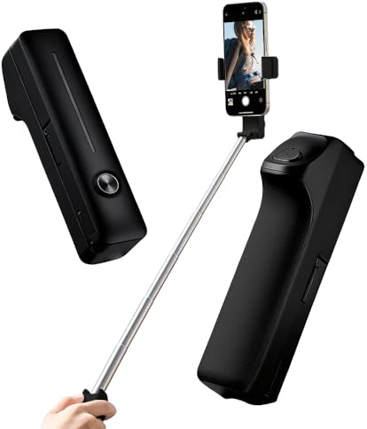 Dhqkqg Mini Selfie Stick Estensibile,12-67CM Bastone per Selfie Estensibile,Selfies Sticks Portatile Tascabile,Supporto per Cellulare Girevole a 360°,per Phone Vlog/registrazione Video Streaming Live