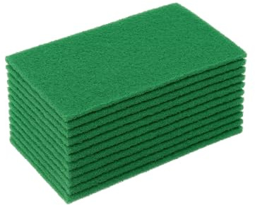 RightBuy - Heavy Duty Green Scourers - Pack of 10 Strong Scouring Pads for Pots, Pans, Dishes & Catering Use, Durable & Long-Lasting Cleaning Pads