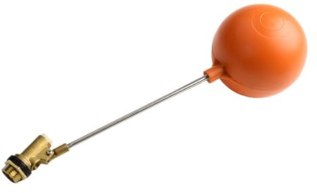 MoSundi Float Valve Switch for Water Tank Level Control with 2 Inch Stainless Steel Copper PTFE PVC Construction, 110mm Float Ball, 210mm Rod Length