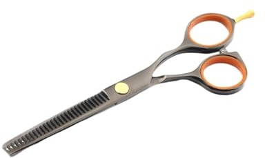 Friseurschere Schwarze Friseurschere mit Zähnen, geschnittenes Edelstahl-Haarstyling-Werkzeug