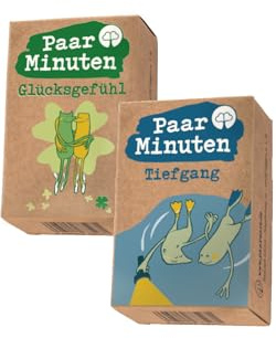 PaarMinuten Doppelpack 2026 – 2 Spiele mit je 53 interaktiven Gesprächsimpulsen für Paare – Valentinstag 2026, für Frauen, Männer, Eltern, spannende Fragekarten ... NEUES PAARMINUTEN Doppelpack