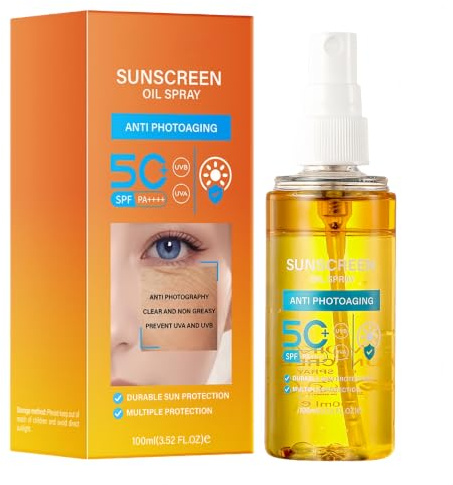 Sonnenschutz-Spray mit LSF 50 für Haar und Kopfhaut (1 Stück) | Erfrischendes Sonnenschutz-Spray für draußen; leichter Sonnenschutz für die Kopfhaut (100 ml)