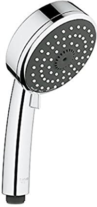 Grohe Handbrause Vitalio Comfort, 26092000, Duschkopf mit 3 Strahlarten, StarLight Oberfläche, CoolTouch Sicherheitsgehäuse, SpeedClean Antikalk-System, Brausekopf Ø 10 cm, Chrom, 20859 8