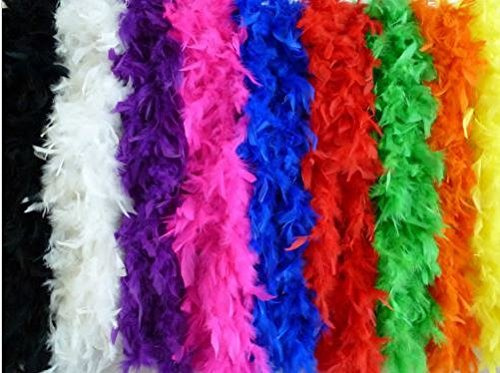 KarnevalsTeufel.de Federboa einfarbig, aus verschiedenen Farben und Federdichten wählbar, Länge ca. 1,80m, Federstola Federschal Kostüm Karneval 20er Jahre Charleston Burlesque kuschelig (grau)