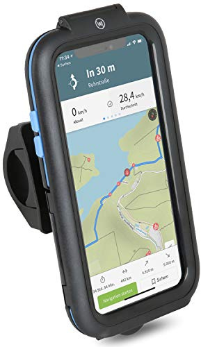 Wicked Chili Tour Case kompatibel mit iPhone XS und iPhone X (iPX4 Wasserschutz) Motorrad Bike MTB Handy Fahrrad Halterung, Outdoor Case mit Touch Display Schutz-Hülle und Lenker Halter