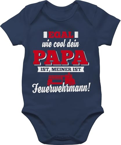 Shirtracer - Baby Body Kurzarm - Sprüche - Mein Papa Feuerwehrmann