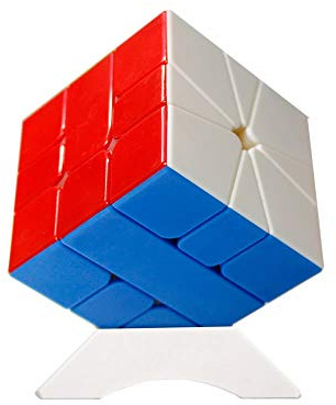 Oostifun YuXin Kleine Magie SQ1 Puzzle Cube Quadrat-1 Reibungslos schnelle Twist Puzzle Denksportaufgaben Würfel mit einem Würfelstativ (Multicolor)