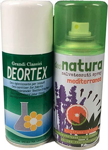 Rampi Igiensoft - Desodorante en spray para proteger los tejidos, desinfectante que come olores interiores del coche, zapatos Igiensoft (Deortex, Deo Mediterraneo)