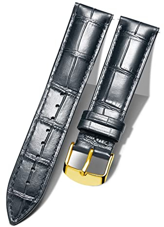 BINLUN Leder Uhrenarmband 10mm, 12mm, 13mm, 14mm, 15mm, 16mm, 17mm, 18mm, 19mm, 20mm, 21mm, 22mm, 23mm 24mm Schnellverschluss Mehrfarbige Ersatz Lederarmband Uhrband Herren Damen