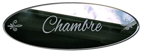 Plaque Chambre Adhésive Miroir à Coller - Porte Maison Style Shabby - Adhésives Murales Plexi