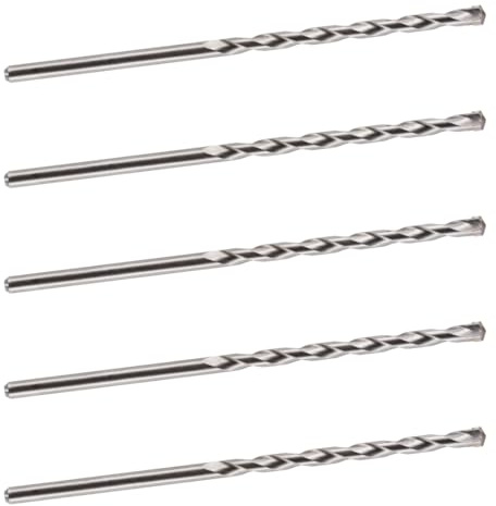 Rennie Tool - 5pcs 8mm x 200mm Long TCT Masonry Drill Bit Set | For Concrete Brick Porcelain Ceramic Tile Plastic Wood Etc. Tungsten Carbide Tipped Masonry Drill Bits
