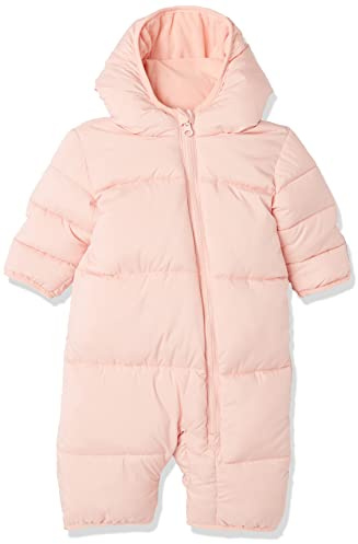 Amazon Essentials Unisex Baby Puffer Bunting Suit, Blush, 0-3 Monate