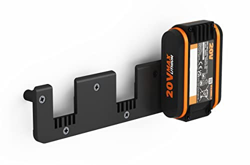 NewGround Designs Soporte de pared para baterías Worx PowerShare de 20V, soporte de pared [fabricado en Alemania] (3 baterías)