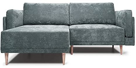 VitaliSpa Sofa L Form Cali, Schlafsofa mit Bettkasten, Grau, 236 x 172 cm