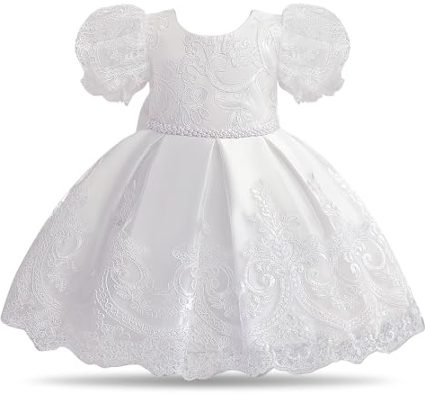 NNJXD, Vestitino da matrimonio in pizzo per bambina, vestito da principessa, 4-5 Anni
