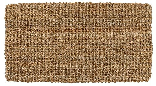 VL - Zerbino in fibra di iuta naturale, tessuto a mano, tessuto a mano, tappeto per ingresso, corridoio e soggiorno, ecologico, 40 x 70 cm (confezione da 1)