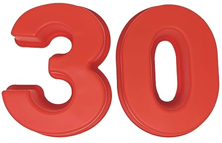 Van Der Linn Silicone Number Mould 30 Cake Baking Tin Mould Birthday Extra Large