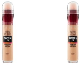 Maybelline New York Correttore Liquido Il Cancella Età, con Bacche di Goji e Haloxyl, Copre Occhiaie e Piccole Rughe, 08 Buff, 6,8 ml (Confezione da 2)