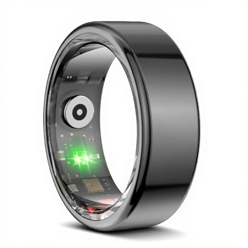 Diyeeni Smart Ring Health Tracker, Smart Ring para Seguimiento del Sueño Físico, Monitoreo de Frecuencia Cardíaca 24 Horas, Anillo de Seguimiento de Actividad Física BT Resistente Al
