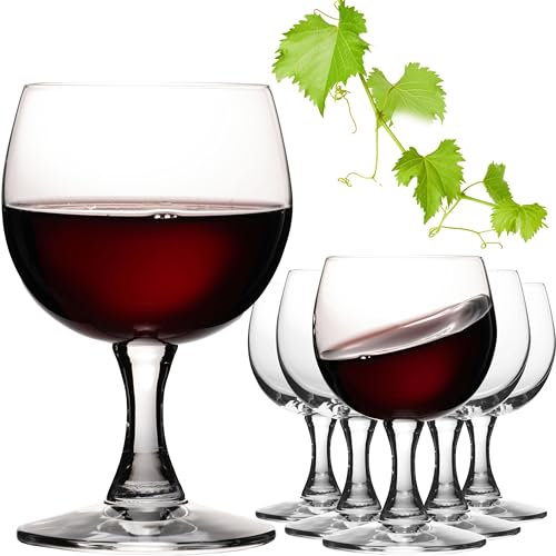 PLATINUX Juego de 6 copas de vino pequeñas de 250 ml, aptas para lavavajillas