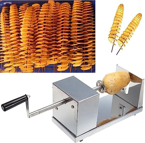 KOLHGNSE Edelstahl Spiralschneider Kartoffel Spiralschneider Kartoffelschneider Kartoffel Fruit Gemüse Chips Twister für Hause, Restaurants, Hotels