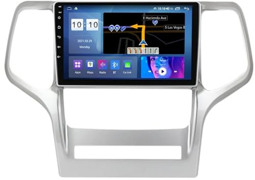 ZGYBDH Android 12.0 Touchscreen Autoradio per J-eep Grand Cherokee 2010-2013 Navigazione GPS Satellitare 9'' Touchscreen Lettore DVD Multimediale Ricevitore FM BT con 4G 5G Wifi SWC DSP Carplay M800S