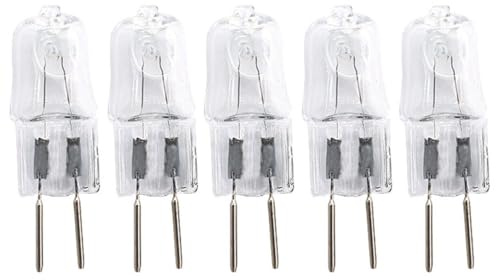 UGEFKMQ Halogen Leuchtmittel G6.35 100W 230V G6.35 Halogen-GY6.35 Bi-pin Glühlampen Klare Kapsellampe GY6.35 220V 50 W Dimmbar Warmweiß 5Pc 50 W