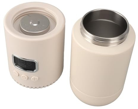 Hervidor Eléctrico Portátil, 18000mah Recargable 400ML 55°C Caldera de Agua Portátil de Calentamiento Rápido Descongelación Rápida de Leche Materna Taza de Viaje Calentada