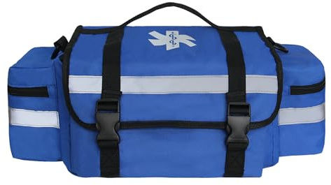 Lyirfan Bolsa vacía profesional de primeros auxilios vacía, bolsa de trauma médico, bolsa médica de primeros auxilios con reflectante, kit de múltiples compartimentos para suministros médicos de
