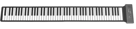 Piano per Tastiera Arrotolato, 88 Chiave Hand Roll Piano 128 Tones USB MIDI BT Piano Piano Piano Travel Piano da Viaggio con Altoparlanti Incorporato Piano Pieghevole per Pianoforte per Principianti