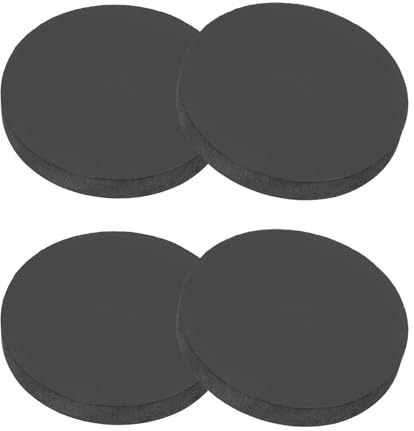 PATIKIL Rondelle Caoutchouc Ronde 4 Pcs Entretoise Anti-Vibration 55mm OD x 8mm Épais Patins pour Meubles pour Climatiseurs Lave Linge Fabrication de Joints Bricolage, Noir