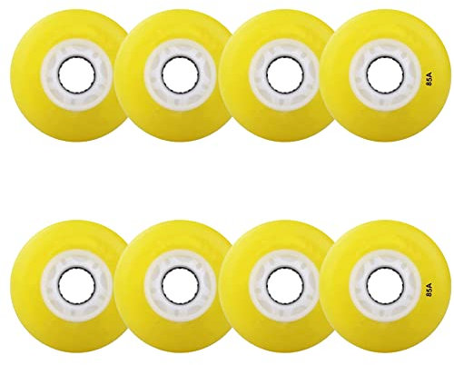 Inliner Skate Räder Indoor/Outdoor Rollschuh Räder 85A Leuchtende 72 mm 76 mm 80 mm LED Blinkend Inline Skate Ersatz Rollen Langlebige helle Räder zum Gleiten 8er Pack